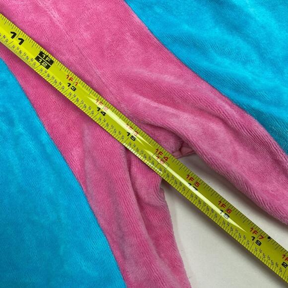 Vtg Girls Bright Color Block Velour Jumpsuit 6-9 M - Picture 9 of 10